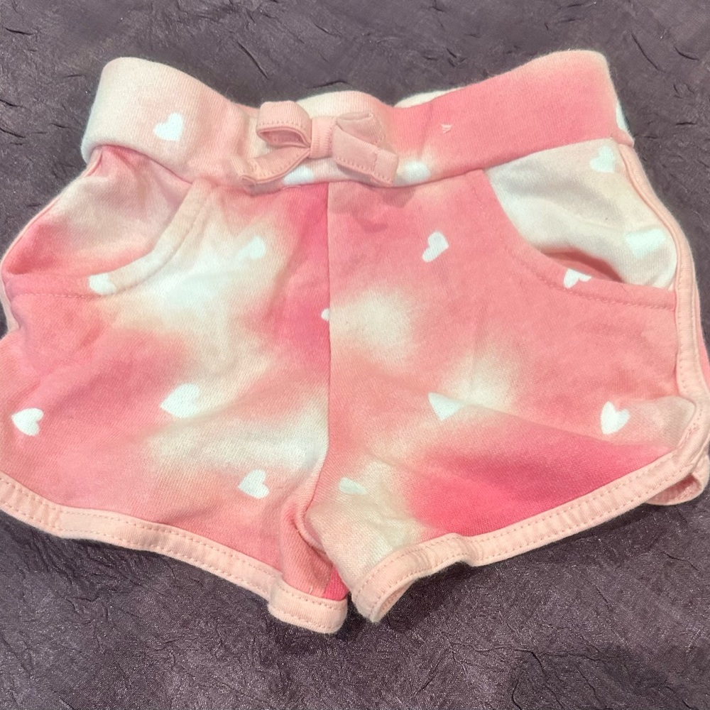 Pink Heart Kids Shorts